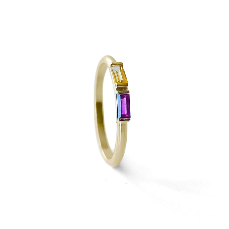 BIRTHSTONE STACKING RING (SOLID GOLD)