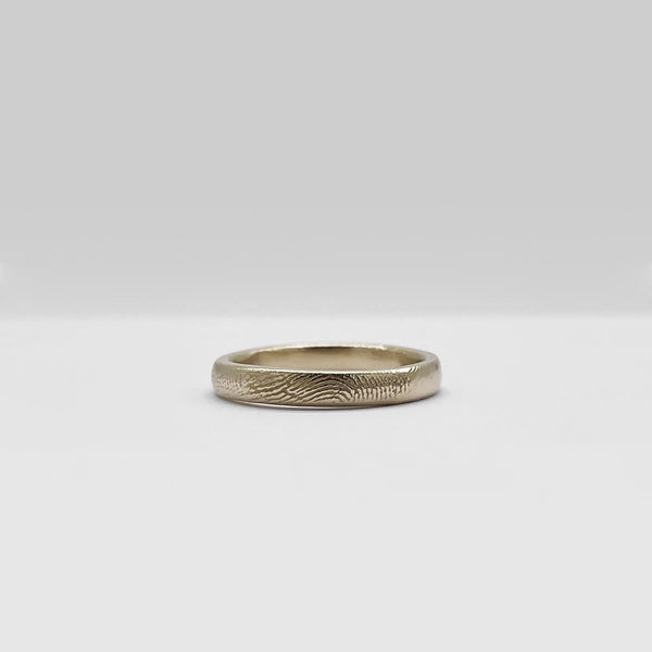 Women's 3mm Fingerprint Ring Band (Solid Gold)