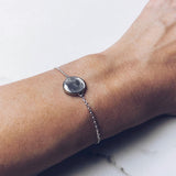 Sterling Silver Fingerprint Bracelet on Wrist
